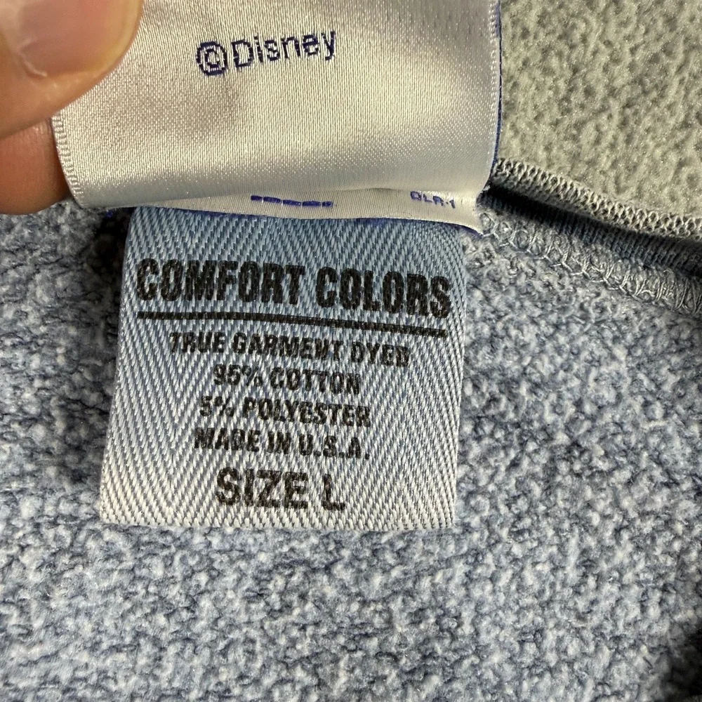 Disney Sweatshirt Men L Blue Vintage Disneyland Resort Graphic Fleece Pullover - Picture 3 of 7